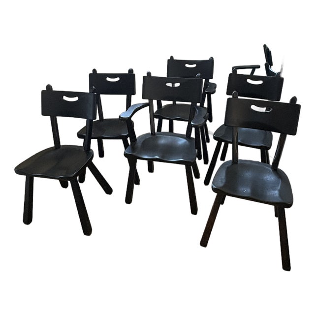 1930s Solid Cushman Colonial DeVries Maple Dining Chairs Set of 6 For Sale