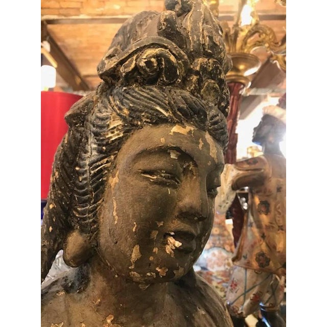 Large Early 19th Century Wooden Hindu Festival Icon of Indra For Sale - Image 3 of 8