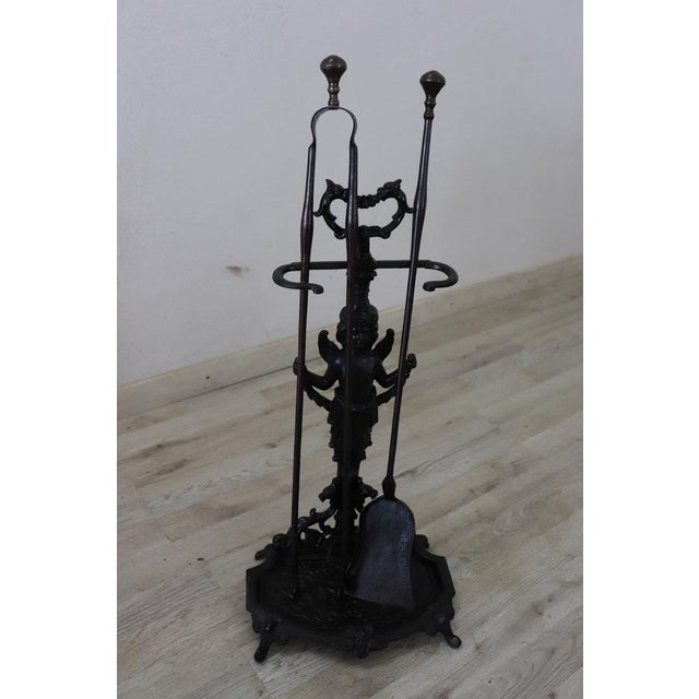 Antique Iron Fireplace Tool Set, Early 19th Century, Set of 6 For Sale - Image 6 of 18