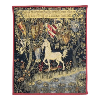 The Quest for the Unicorn Loom Woven Tapestry - 92 X 78 Cm (3'0" X 2'7") - Requires Rod Size 2 For Sale