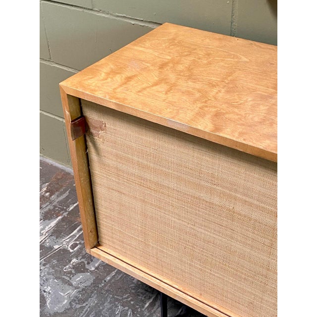 Sideboard Model 116 in Birch and Raffia by Florence Knoll for Knoll International, 1957 For Sale - Image 9 of 17