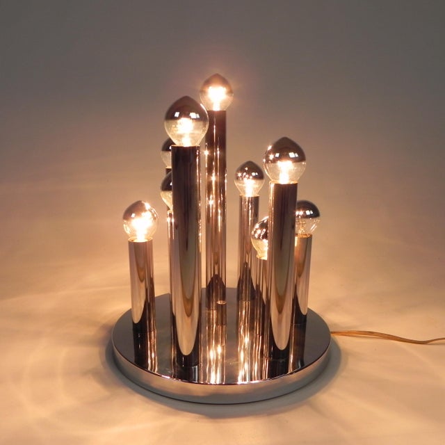 Gaetano Sciolari 9-Light Ceiling Lamp by Gaetano Sciolari for Boulanger, 1970s For Sale - Image 4 of 18