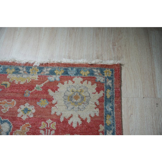 5x8 Timeless Comfortable Rust Floral Traditional Hand Knotted Wool Carpet Rug For Sale - Image 4 of 6