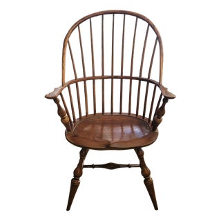 1970s D. R. Dimes Signed Continous Bow Back Arm Chair For Sale