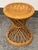 Wood Rattan Hourglass Stool, Vintage For Sale - Image 7 of 12