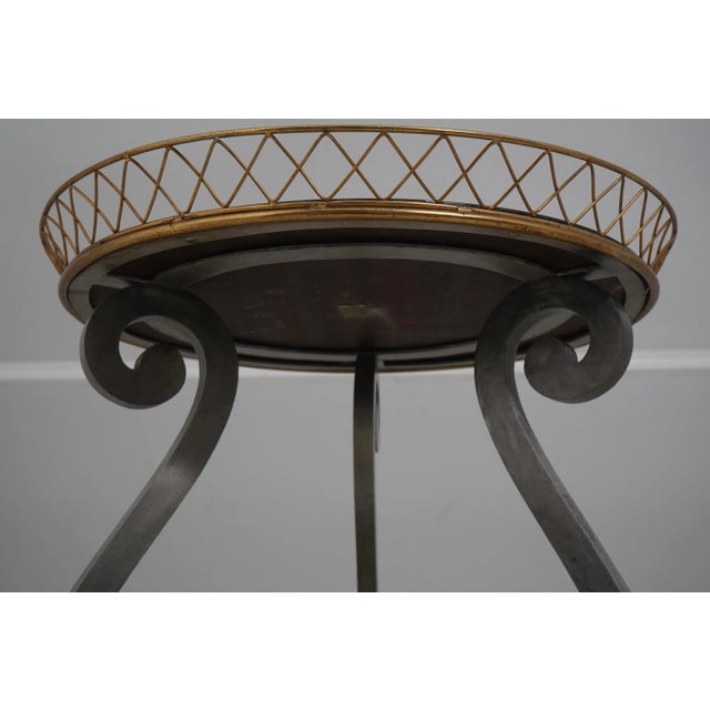 John Richard Modern Design Mirror Top Lamp Table For Sale - Image 11 of 12