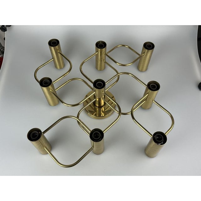 Bulb Ceiling Lamp in Brass from Leola Leuchten, Germany, 1970s For Sale - Image 6 of 18