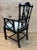 Black Lacquer Chinese Chippendale Pagoda Arm Chair For Sale - Image 4 of 10