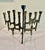 Mid Century Brutalist Brass Menorah For Sale - Image 4 of 12