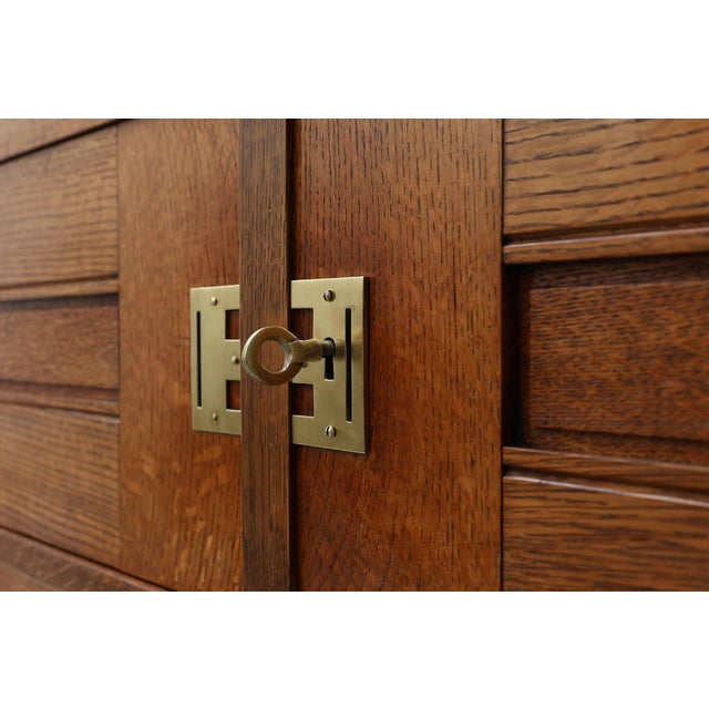 Jugendstil Oak Bookcase with Adjustable Shelves, Netherlands, 1890s For Sale - Image 14 of 15