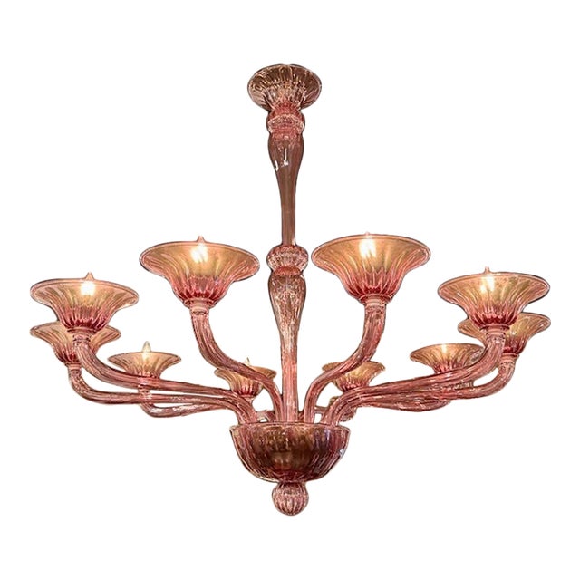 Murano Amethyst Chandelier For Sale