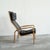 Yngve Ekström Lounge Chair in Solid Birch and Black Leather for Swedese 1970s. Beautiful slender and elegant lounge chair...