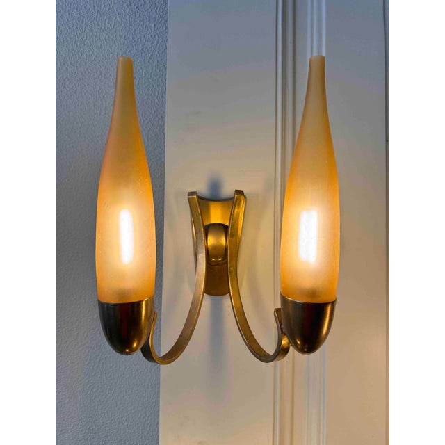Vintage Italian Sconce attributed to Angelo Lelli for Arredoluce, 1950s, set of 3 For Sale - Image 13 of 18