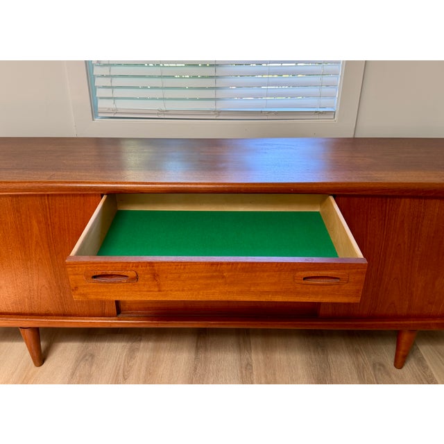 1960s h.p. Hansen Teak Sideboard, Scandinavian Modern, Denmark, 1962. Located Near Sf, Ca For Sale - Image 5 of 9