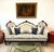 Victorian-Style White Couch – Newly Revamped Upholstery & Luxe Accent Pillows For Sale In Los Angeles - Image 6 of 11