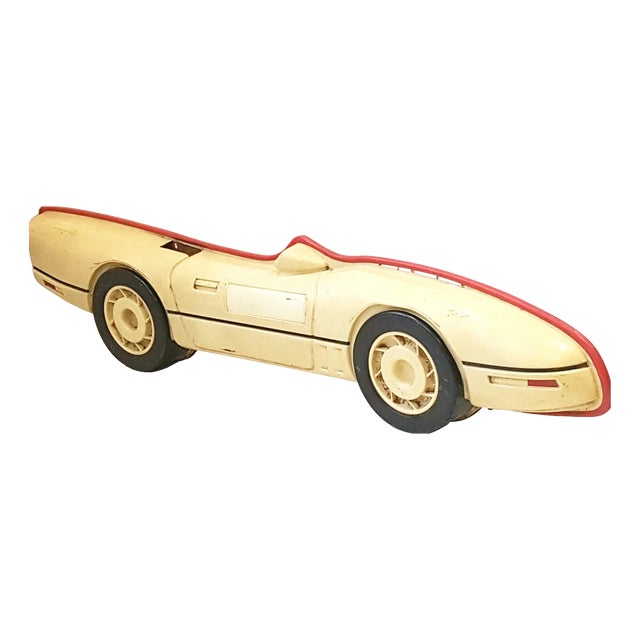 Large Racing Car Lamp in Molded Plastic, 1970 For Sale