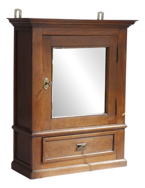 Vintage Art Deco Wooden Cabinet with Mirror, 1920s