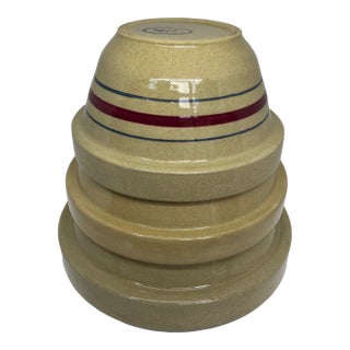 Roseville Pottery Mixing Bowls Set of 3 For Sale