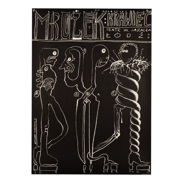Mrozek Krawiecl Theater Poster by Kenarf Iksyeiworats, 1978 For Sale