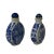 2 X Chinese Porcelain Snuff Bottle Blue White Flower Phoenix Graphic For Sale - Image 4 of 5