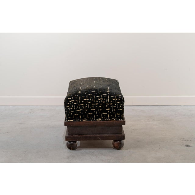 Small Art Deco Spanish Ottoman, 1930s For Sale - Image 4 of 9