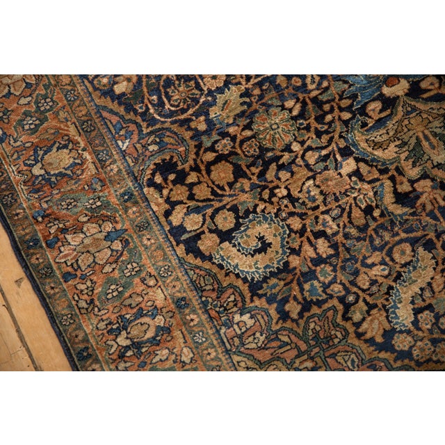 Navy Blue Vintage Farahan Sarouk Rug - 4'4" x 6'4" For Sale - Image 8 of 10