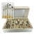 Yamazaki "Monique Gold" Gold Accent Stainless Flatware Set - 61 Pieces (Service for 12 With Storage Case) Vintage 1980's/1990's For Sale