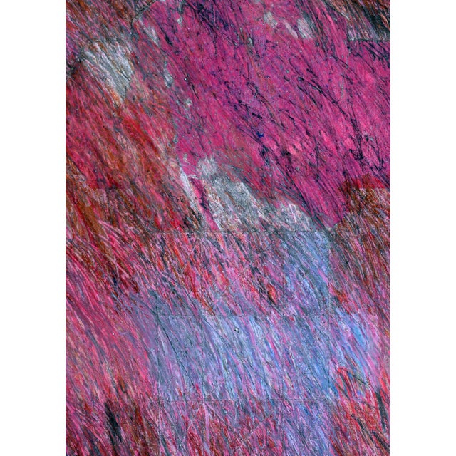 Abstract Expressionism Vintage Magenta Abstract by Maureen Fenton-Hansen For Sale - Image 3 of 7