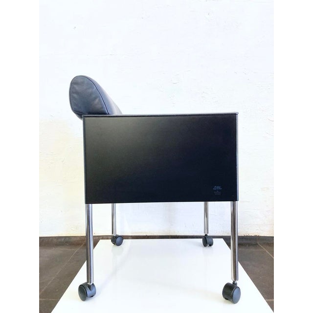 Contemporary Folio Armchair on Casters by Cini Boeri for Rosenthal, 1980s For Sale - Image 3 of 10