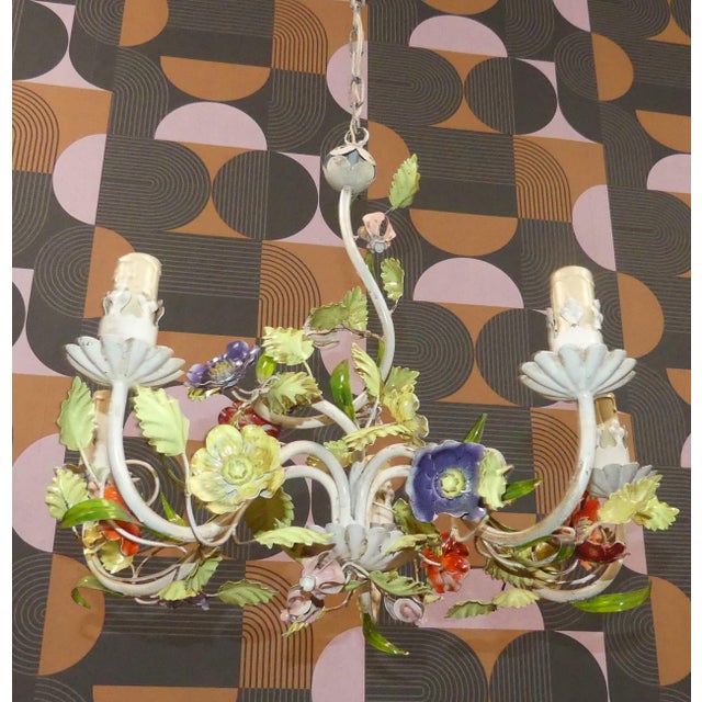 Vintage Chandelier in Metal, 1970s For Sale - Image 4 of 12