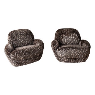 Mid-Century Italian Lounge Armchairs, 1970s, Set of 2 For Sale