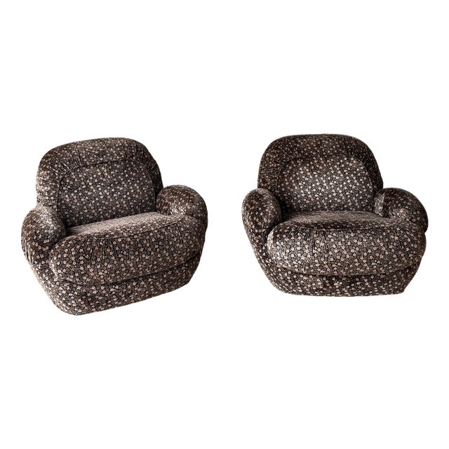 Mid-Century Italian Lounge Armchairs, 1970s, Set of 2 For Sale