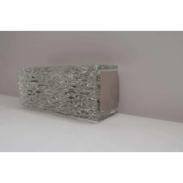 Mid-Century Modern Wall Lamp with Textured Glass by Kalmar, 1950s For Sale - Image 3 of 8