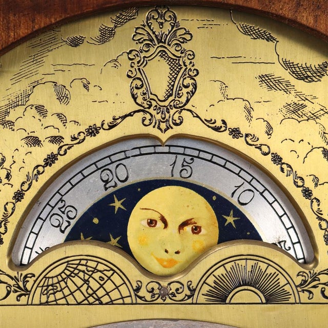 Metal Vintage Pendulum Clock For Sale - Image 7 of 13