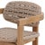 Mid-Century Modern Latte Faux Wicker & Teak Outdoor Dining Chair For Sale - Image 3 of 6