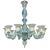 Modern Blue Murano Glass Chandelier With 10 Lights For Sale