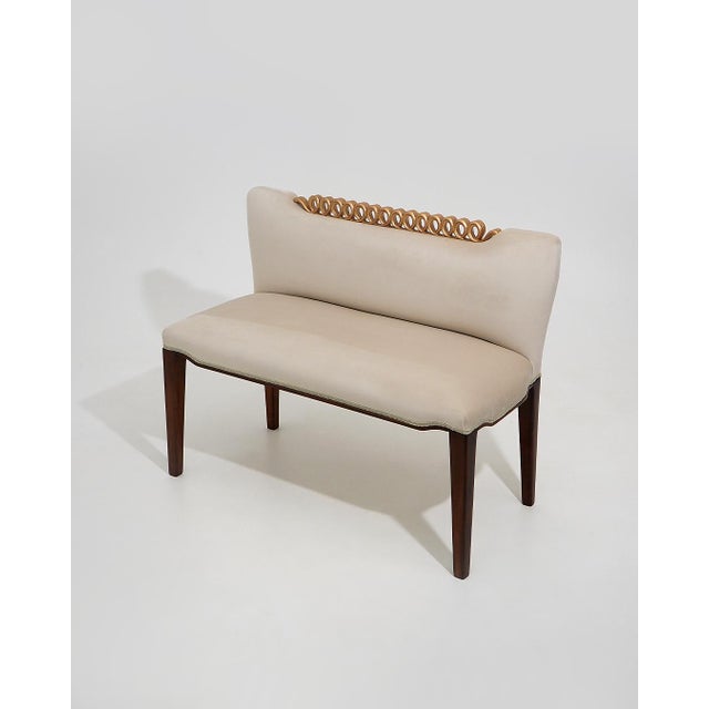 Osvaldo Borsani Bench by Osvaldo Borsani for Atelier Borsani Varedo, 1940s For Sale - Image 4 of 12