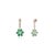 VRJewels 3.33Ct Emerald & Diamond Floral Drop Earrings in 18k Solid White Gold- 2 Pieces For Sale In New York - Image 6 of 11