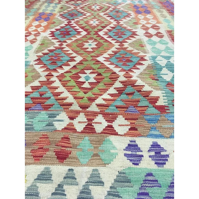 Hand Knotted Traditional Design Uzbek Kilim. 5'0" X 6'8" For Sale - Image 4 of 7