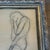 1970’s original study charcoal drawing with paint splatter in antique heavy Victorian frame. Measures approximately...