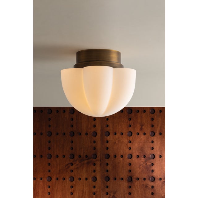 Hudson Valley Lighting Seabrook 11.25 in. 1 Light Flush Mount in Historic Bronze Finish For Sale - Image 10 of 11