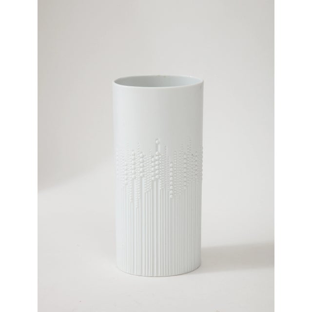 White 1960's Modernist Porcelain Vases Collection by Rosenthal - Set of 5 For Sale - Image 8 of 12