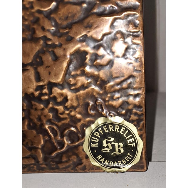 Vintage Handmade Copper Wall Relief with Horse by Bauer, 1970s, in Very Good conditions. Designed 1970 to 1979 This piece...