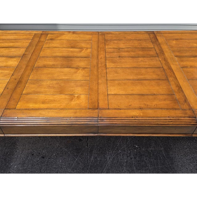 Century Furniture Rustic French Country Maple Parsons Dining Table Expandable For Sale - Image 12 of 15