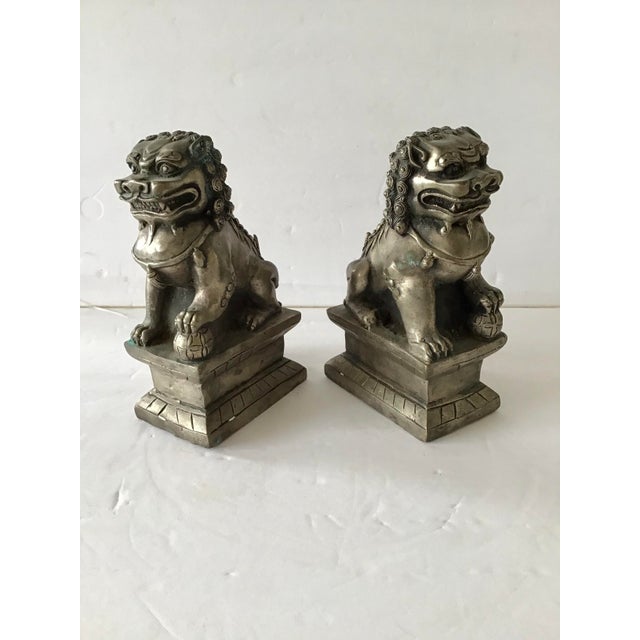 1950s Silver Metal Foo Dogs a Pair Chairish
