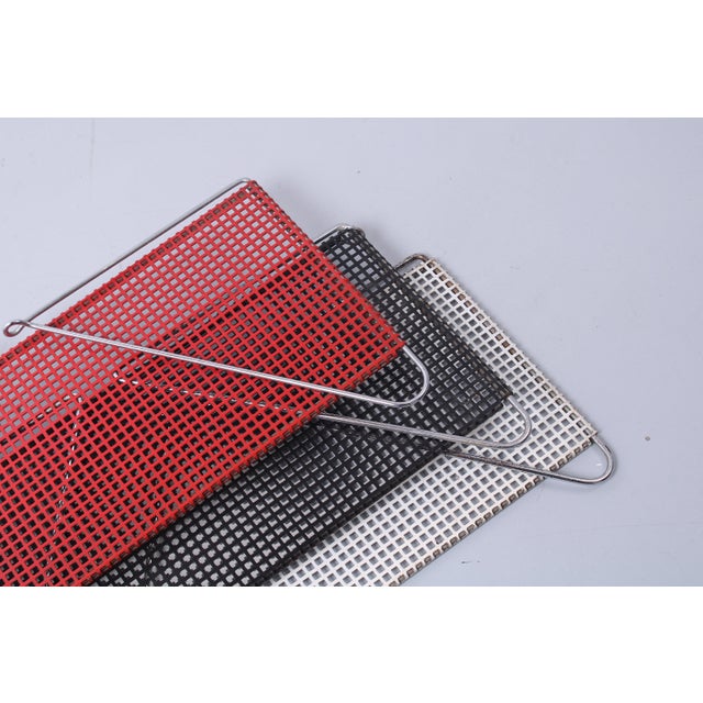 Perforated Metal Wall Racks from Pilastro, 1950s, Set of 3 For Sale - Image 15 of 17