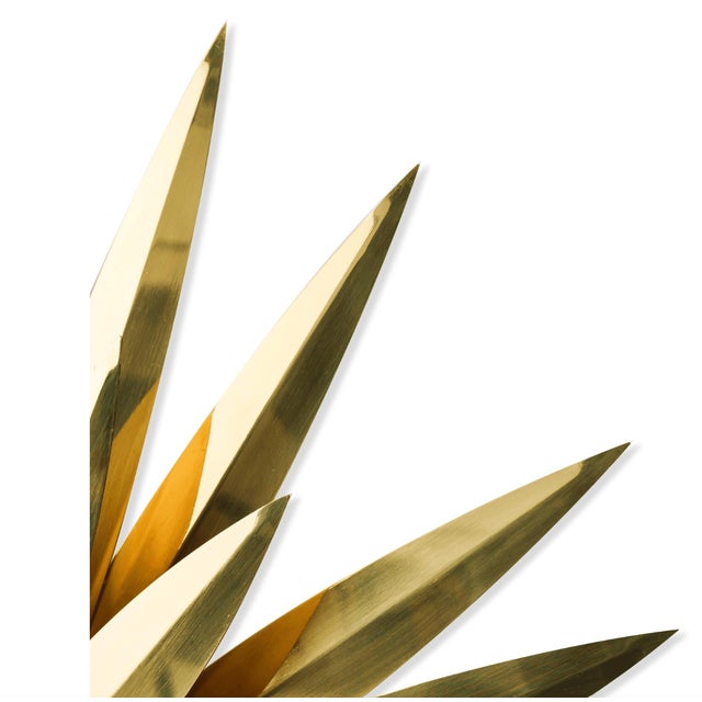 Hand-Crafted Brass Palm Leaf Sconce For Sale - Image 4 of 10