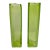 Art Glass MCM Vibrant Green Vintage Crackle Finish Rectangular 10" Vases-Pair! For Sale