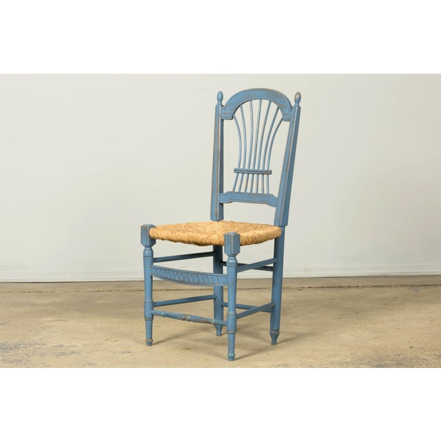 Set of Six French Louis XVI Style Dining Chairs, Painted Wood, 1900 For Sale - Image 12 of 18