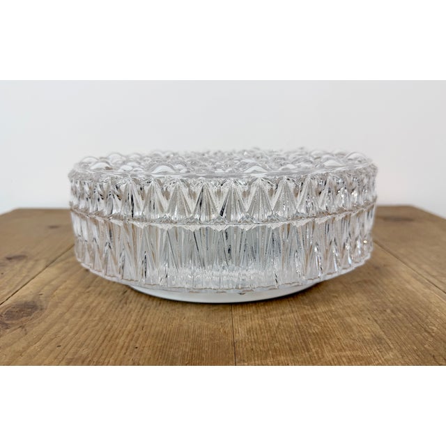 Metal Vintage Glass Wall Light, 1970s For Sale - Image 7 of 17